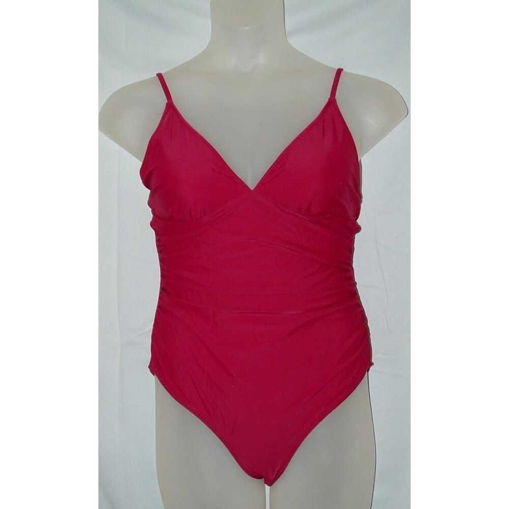 NEW NWT Berry Sz XL Adjustable Straps Removable Pads 1 Pc Swim Suit FELNART